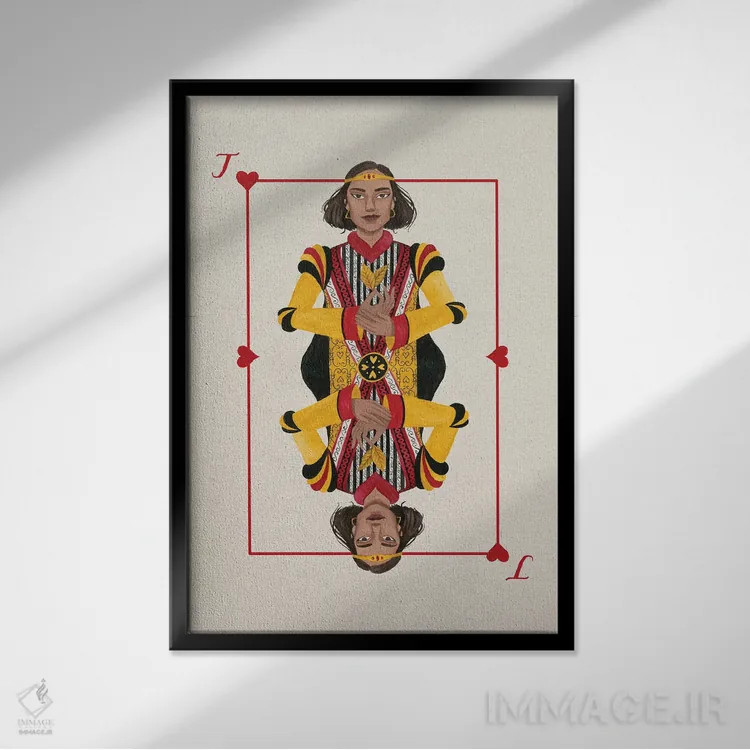 تابلو دکوراتیو خال های سلطنتی III اثر گریس پاپ - نمای قابدار مشکی