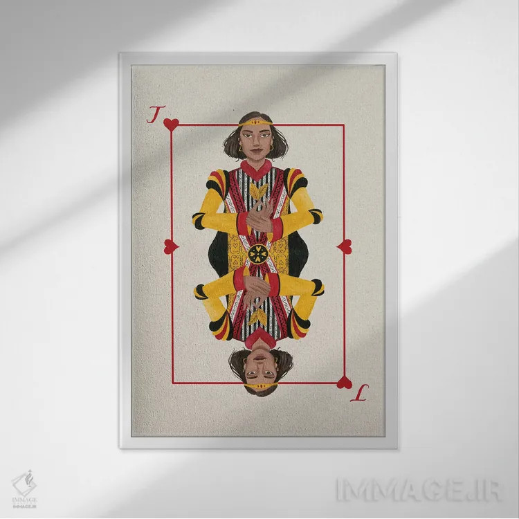 تابلو دکوراتیو خال های سلطنتی III اثر گریس پاپ - نمای قابدار سفید