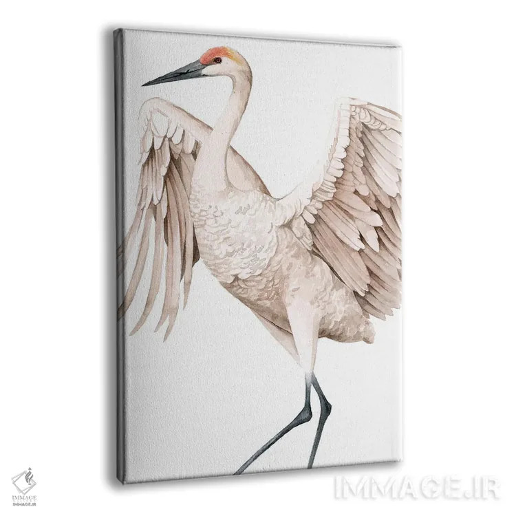 تابلو دکوراتیو درنای فریادزن II اثر گریس پاپ - نمای پرسپکتیو محصول