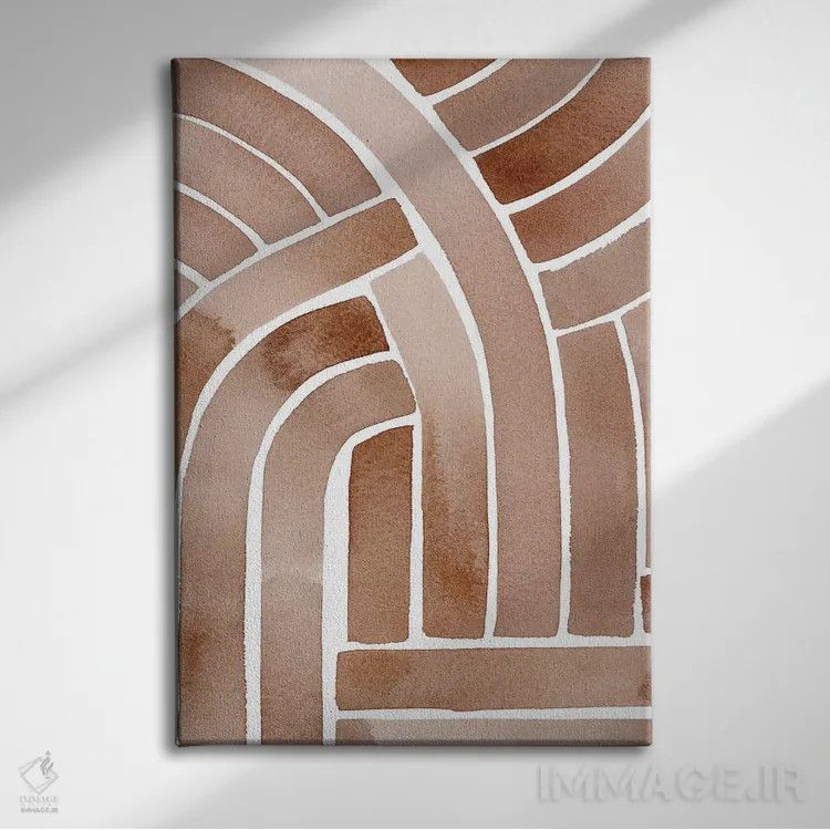 تابلو انتزاعی ردیابی II اثر گریس پاپ - نمای روبهرو روی دیوار