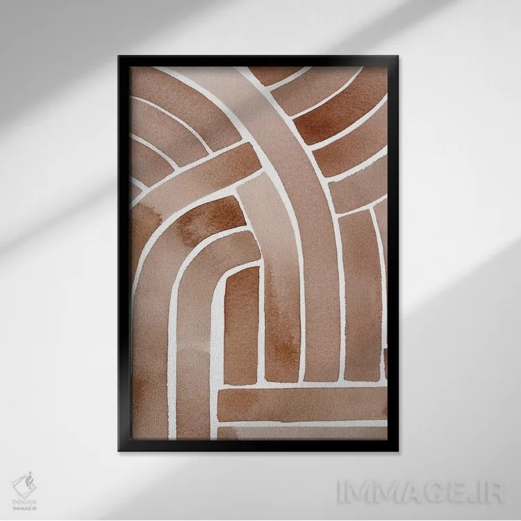 تابلو انتزاعی ردیابی II اثر گریس پاپ - نمای قابدار مشکی
