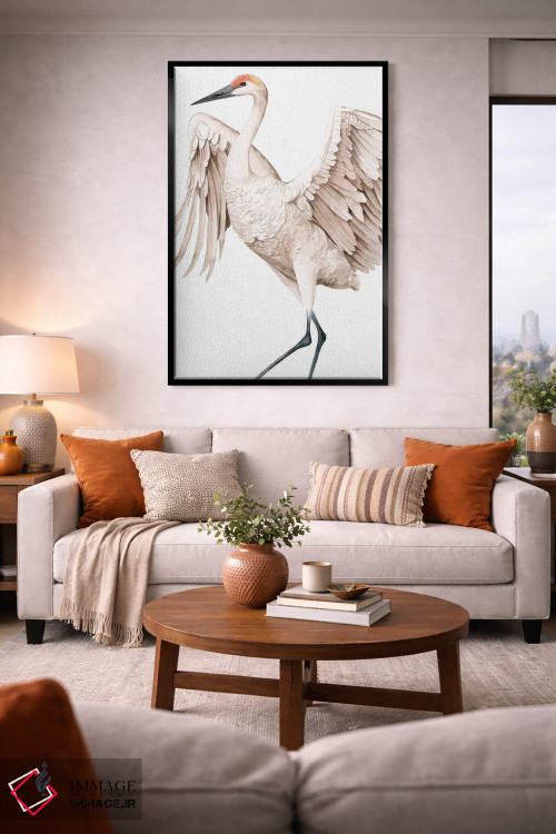 تابلو دکوراتیو درنای فریادزن II اثر گریس پاپ - D3B