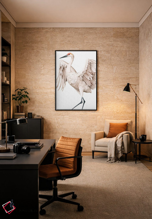 تابلو دکوراتیو درنای فریادزن II اثر گریس پاپ - D6B