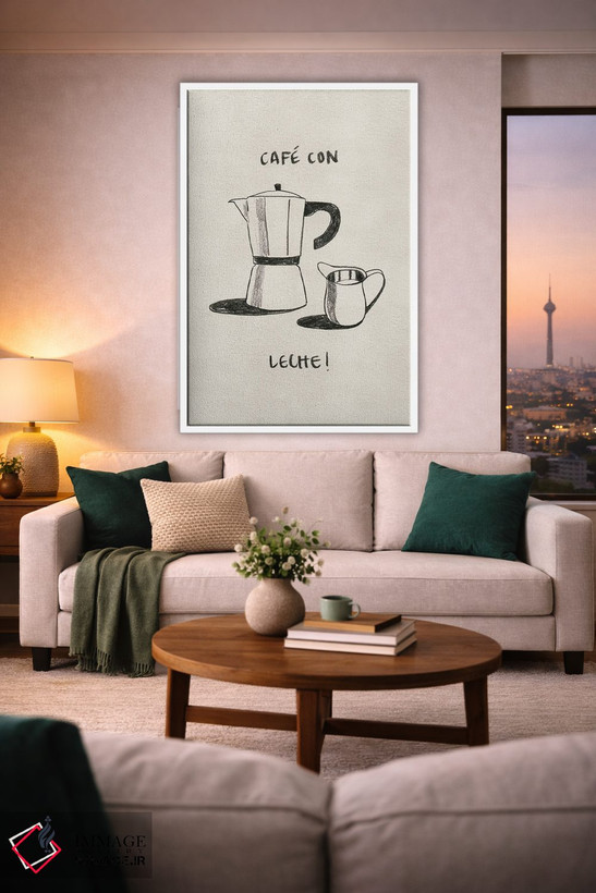 تابلو مینیمال طرح کافه I اثر گریس پاپ - D1W