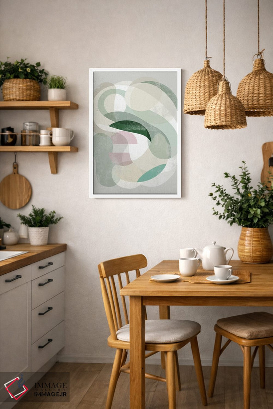 تابلو انتزاعی ژرفای شفاف II اثر گریس پاپ - D2W