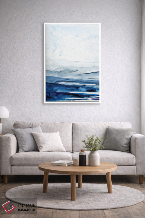 تابلو مینیمال قطب شمال لاجوردی I اثر گریس پاپ - D1W