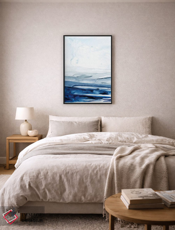 تابلو مینیمال قطب شمال لاجوردی I اثر گریس پاپ - D6B