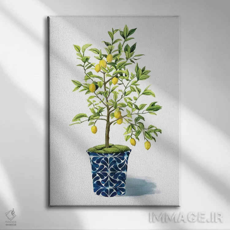 تابلو دکوراتیو درخت میوه II اثر گریس پاپ - نمای روبهرو روی دیوار