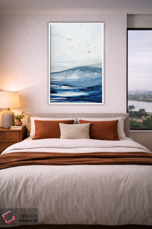 تابلو مینیمال قطب شمال لاجوردی II اثر گریس پاپ - D3W