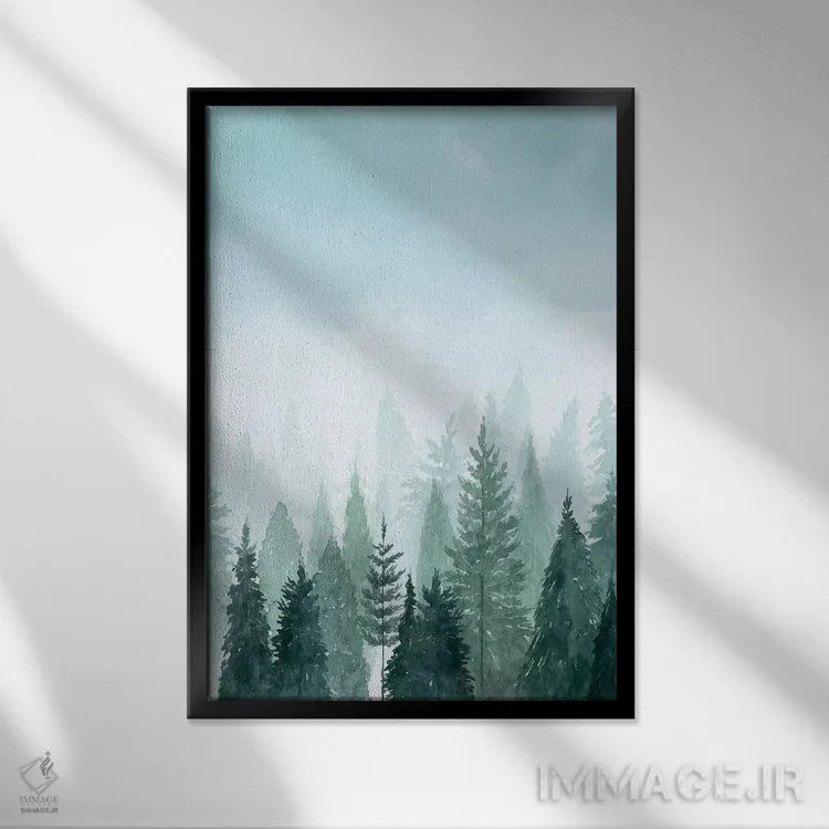 تابلو دکوراتیو در میان درختان II اثر گریس پاپ - نمای قابدار مشکی
