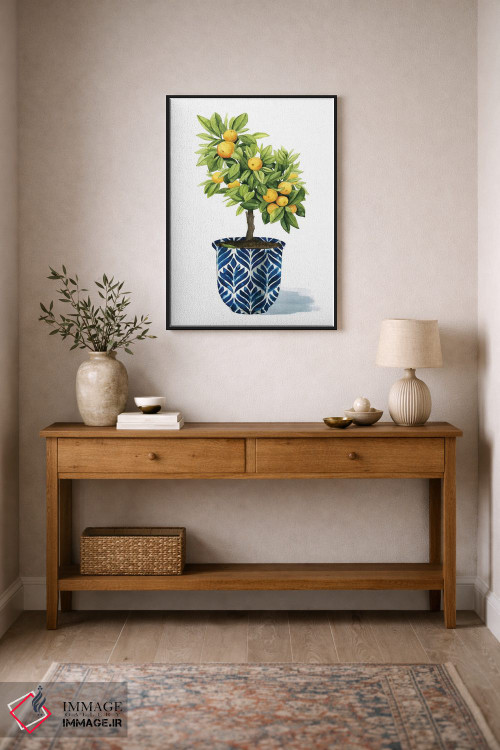 تابلو مینیمال درخت میوه I اثر گریس پاپ - D2B