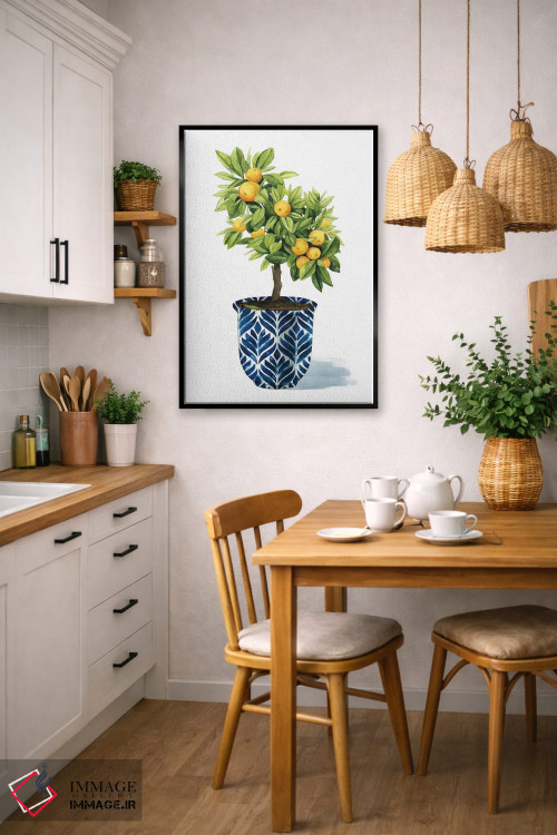 تابلو مینیمال درخت میوه I اثر گریس پاپ - D5B