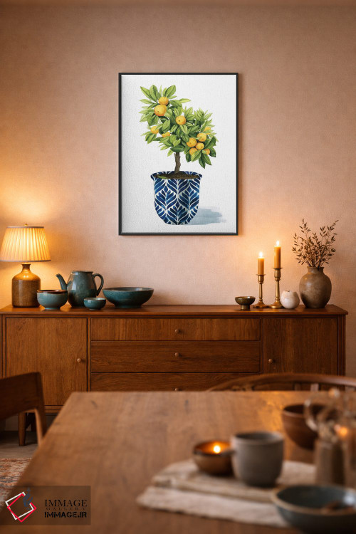 تابلو مینیمال درخت میوه I اثر گریس پاپ - D6B