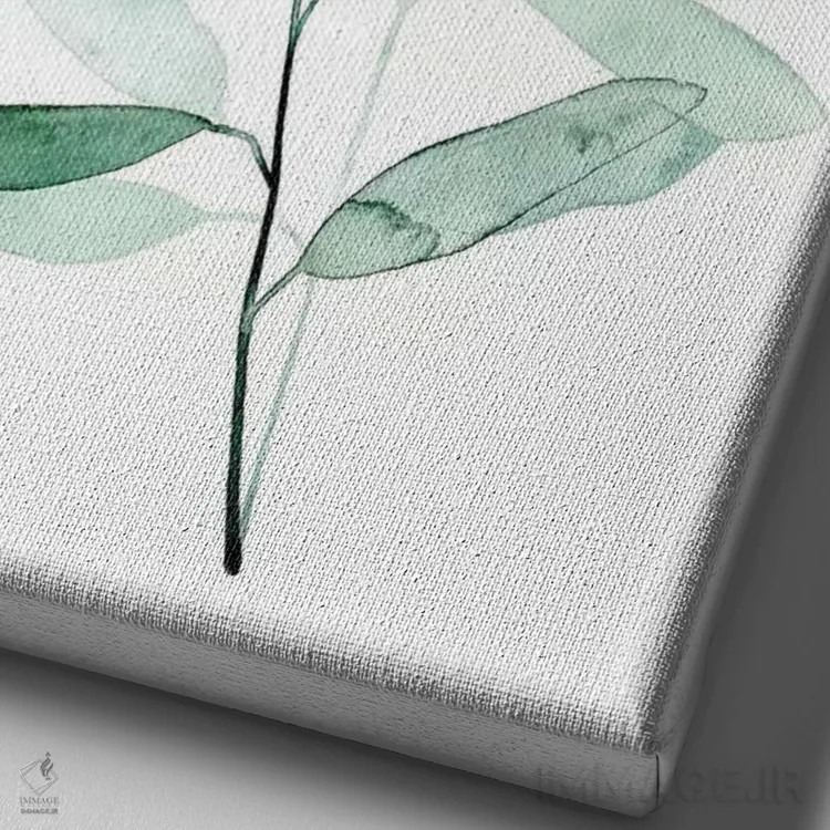 تابلو مینیمال نی آرام I اثر گریس پاپ - نمای نزدیک بافت بوم