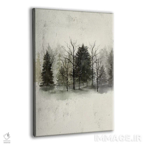 تابلو دکوراتیو خط درختان بافت دار I اثر گریس پاپ - نمای پرسپکتیو محصول