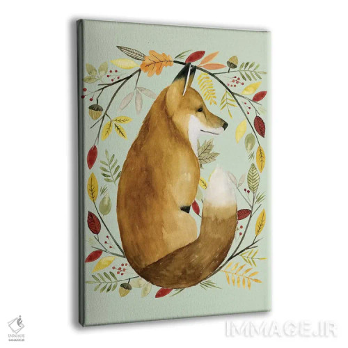 تابلو دکوراتیو حلقه گل پاییزی II اثر گریس پاپ - نمای پرسپکتیو محصول