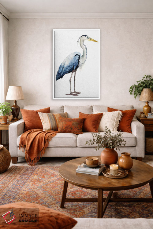 تابلو دکوراتیو حواصیل دریایی II اثر گریس پاپ - D2W