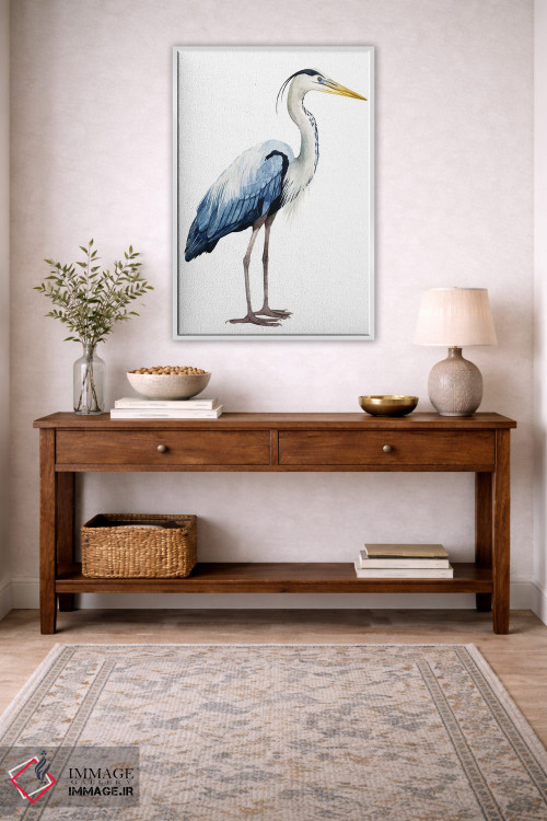 تابلو دکوراتیو حواصیل دریایی II اثر گریس پاپ - D3W