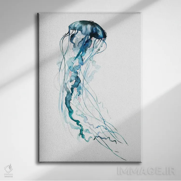 تابلو دکوراتیو درهم تنیدگی الکتریکی II اثر گریس پاپ - نمای روبهرو روی دیوار