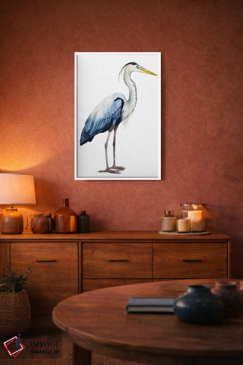 تابلو دکوراتیو حواصیل دریایی II اثر گریس پاپ - D4W