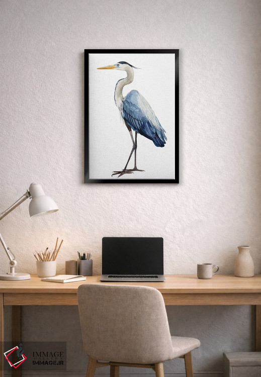 تابلو دکوراتیو حواصیل دریایی I اثر گریس پاپ - D2B