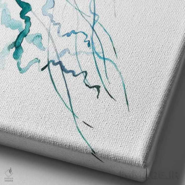 تابلو دکوراتیو درهم تنیدگی الکتریکی II اثر گریس پاپ - نمای نزدیک بافت بوم