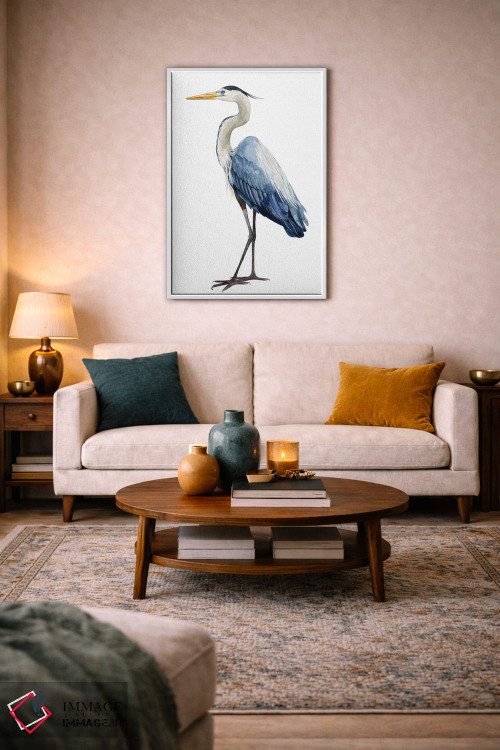 تابلو دکوراتیو حواصیل دریایی I اثر گریس پاپ - D3W