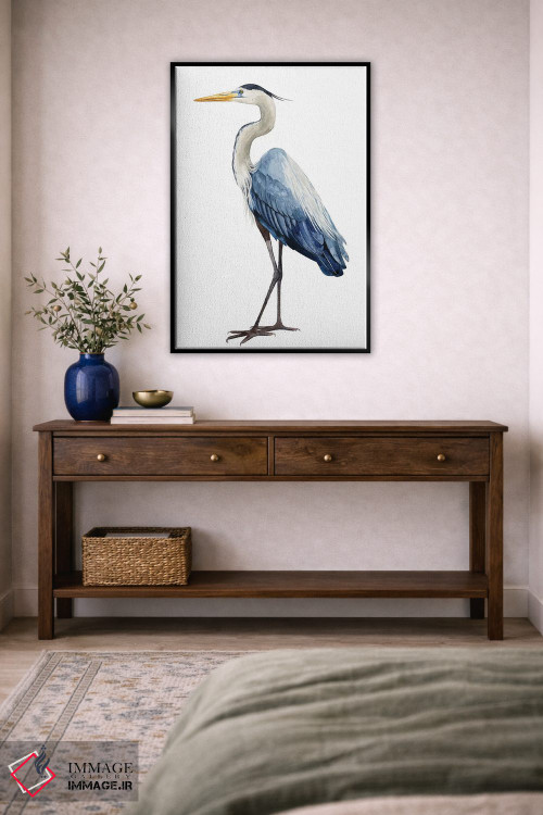 تابلو دکوراتیو حواصیل دریایی I اثر گریس پاپ - D5B