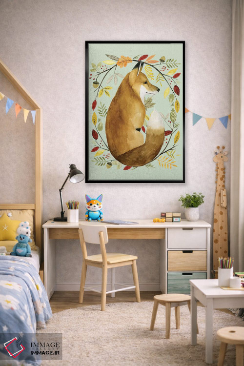 تابلو دکوراتیو حلقه گل پاییزی II اثر گریس پاپ - D2B