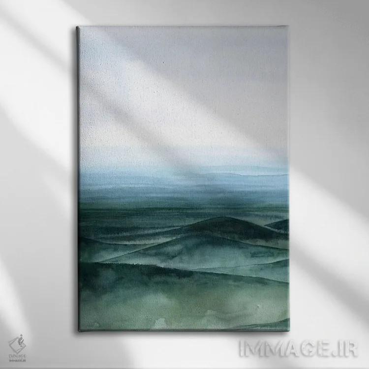 تابلو انتزاعی نمای هواپیما II اثر گریس پاپ - نمای روبهرو روی دیوار