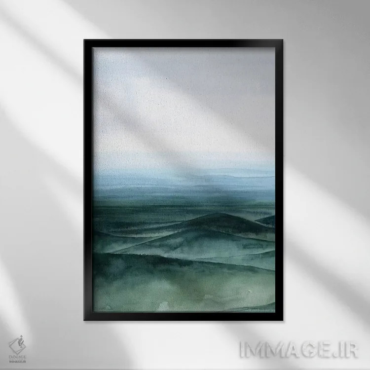 تابلو انتزاعی نمای هواپیما II اثر گریس پاپ - نمای قابدار مشکی