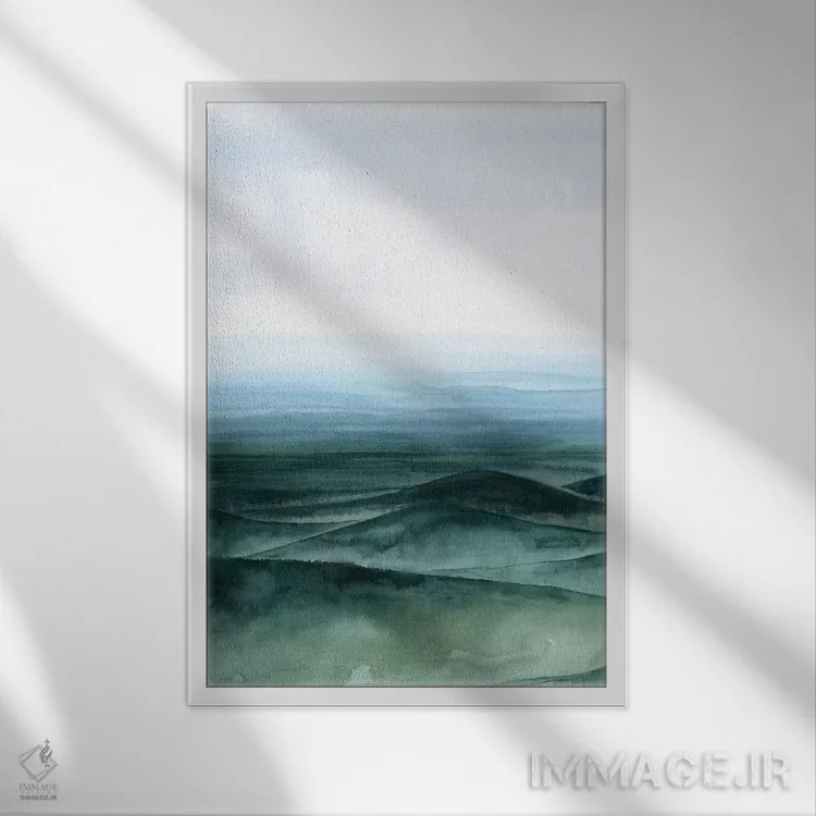 تابلو انتزاعی نمای هواپیما II اثر گریس پاپ - نمای قابدار سفید