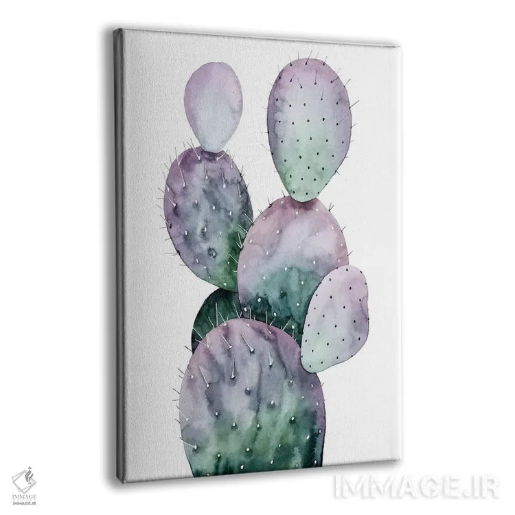 تابلو دکوراتیو کاکتوس بنفش II اثر گریس پاپ - نمای پرسپکتیو محصول