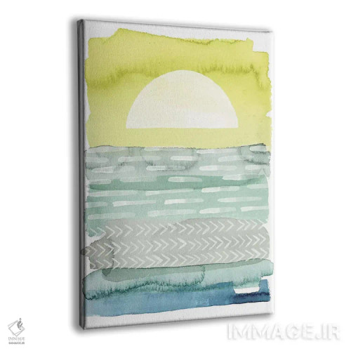 تابلو انتزاعی دریای هنگام طلوع I اثر گریس پاپ - نمای پرسپکتیو محصول