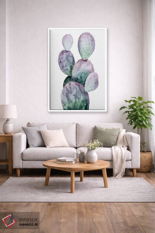 تابلو دکوراتیو کاکتوس بنفش II اثر گریس پاپ - D1W