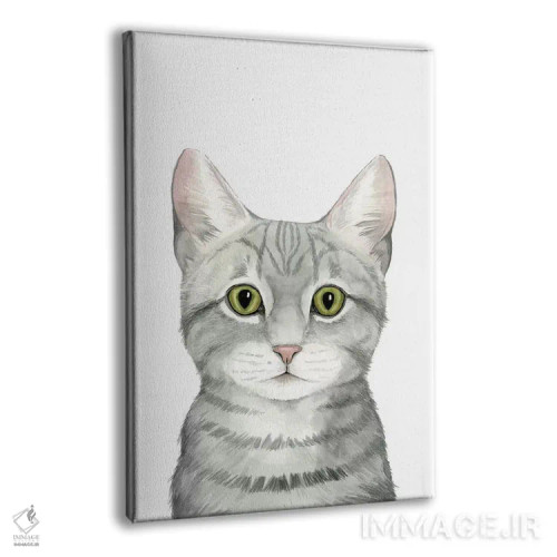 تابلو دکوراتیو پرتره گربه III اثر گریس پاپ - نمای پرسپکتیو محصول