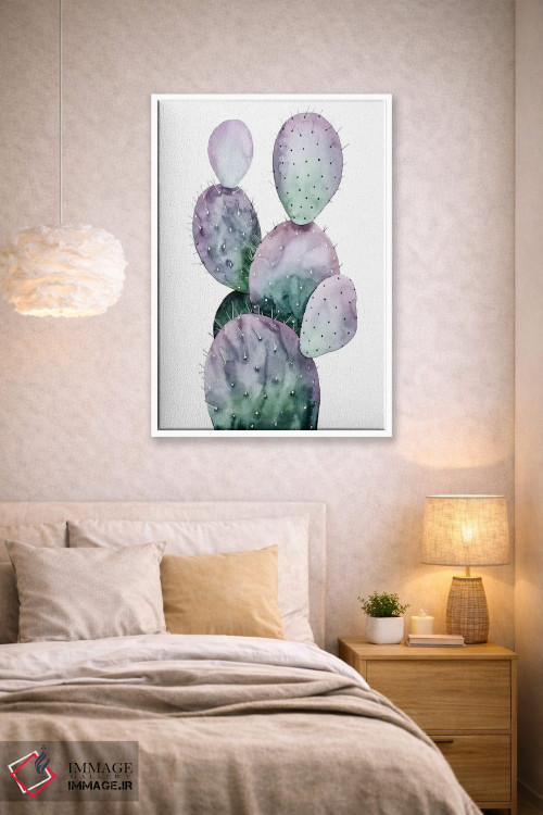 تابلو دکوراتیو کاکتوس بنفش II اثر گریس پاپ - D2W