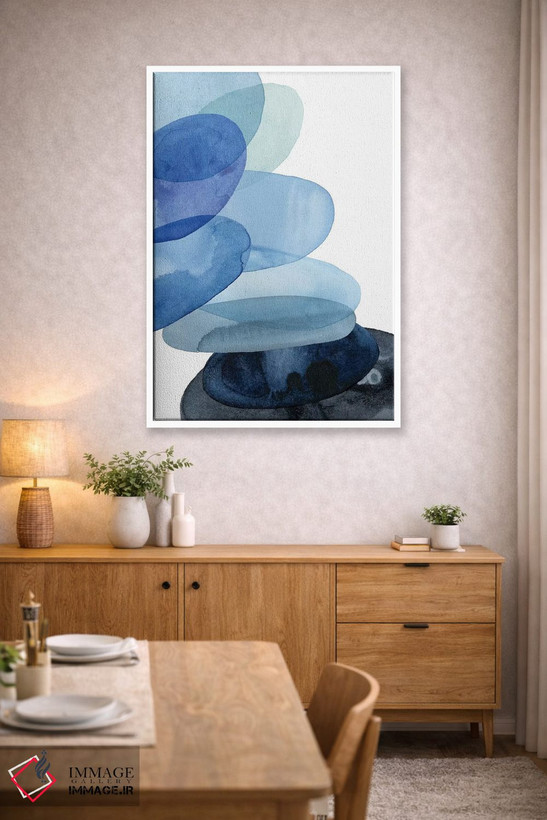 تابلو انتزاعی سنگ ریزه های فرسوده رودخانه II اثر گریس پاپ - D3W