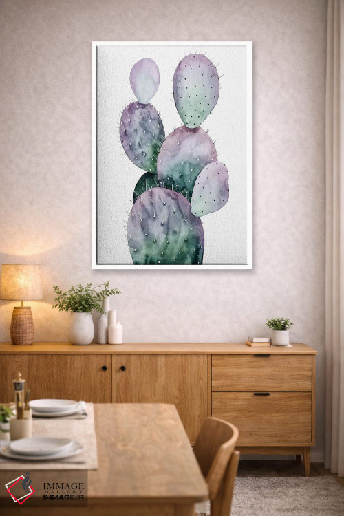تابلو دکوراتیو کاکتوس بنفش II اثر گریس پاپ - D4W