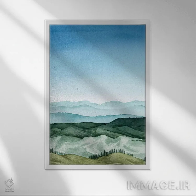 تابلو دکوراتیو چشم انداز کریستالی I اثر گریس پاپ - نمای قابدار سفید