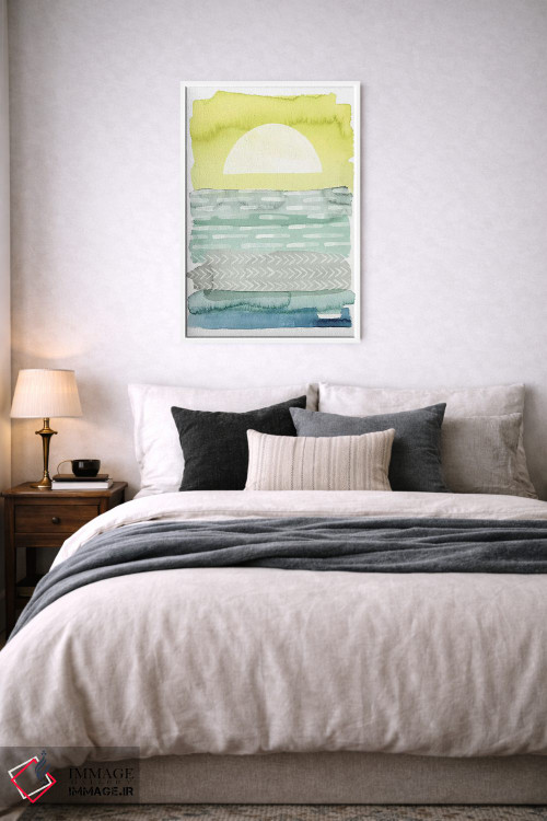 تابلو انتزاعی دریای هنگام طلوع I اثر گریس پاپ - D4W