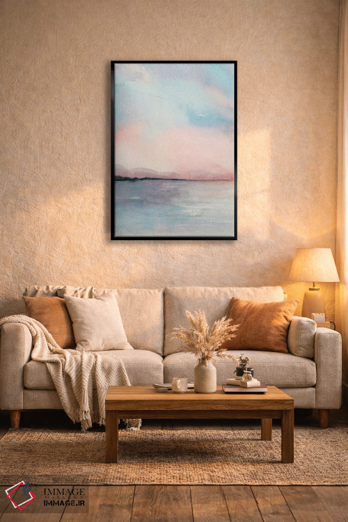 تابلو دکوراتیو سه لتی غروب دریا I اثر گریس پاپ - D4B