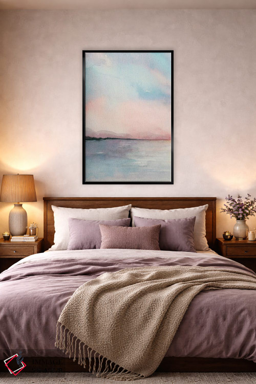 تابلو دکوراتیو سه لتی غروب دریا I اثر گریس پاپ - D3B