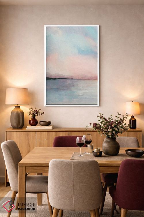 تابلو دکوراتیو سه لتی غروب دریا I اثر گریس پاپ - D5W