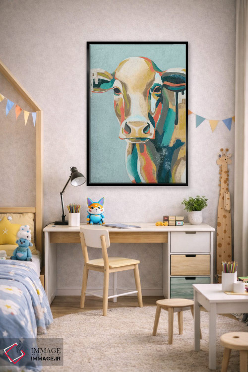 تابلو دکوراتیو گاوهای رنگارنگ یکم اثر گریس پاپ - D2B