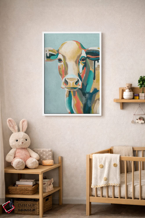 تابلو دکوراتیو گاوهای رنگارنگ یکم اثر گریس پاپ - D3W