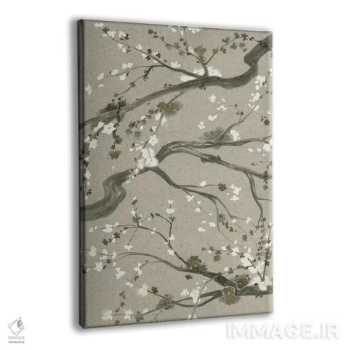 تابلو دکوراتیو شکوفه های گیلاس خنثی دوم اثر گریس پاپ - نمای پرسپکتیو محصول