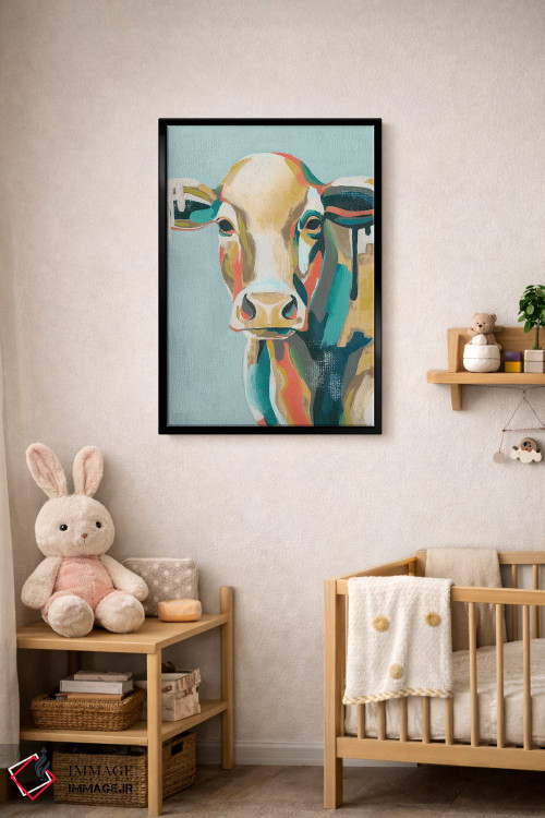 تابلو دکوراتیو گاوهای رنگارنگ یکم اثر گریس پاپ - D5B