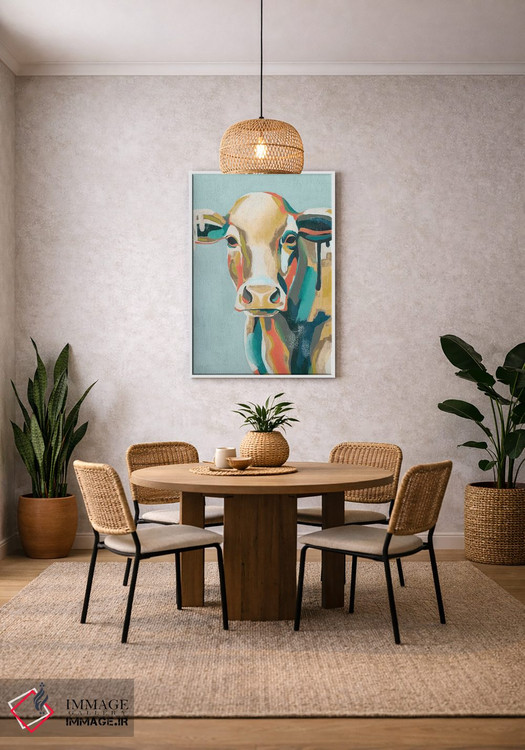 تابلو دکوراتیو گاوهای رنگارنگ یکم اثر گریس پاپ - D4W