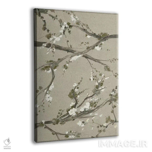 تابلو دکوراتیو شکوفه های گیلاس خنثی یکم اثر گریس پاپ - نمای پرسپکتیو محصول